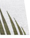 Cotton Area Rug Leaves Motif 200 x 300 cm Green BARZAH_854029