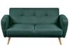 Ensemble canapés et fauteuil en tissu vert 6 places avec pouf FLORLI_905969