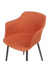 Set of 2 Fabric Dining Chairs Orange ELIM_883811
