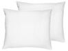 Set of 2 Duck Feathers and Down Bed Low Profile Pillows 50 x 60 cm VIHREN_811398