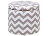 Storage Footstool Grey and White TUNICA_657057