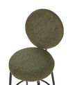 Set of 2 Boucle Bar Chairs Green EMERY_915923