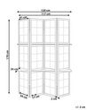 Wooden Folding 4 Panel Room Divider 170 x 120 cm Black GOMAGOI_874166
