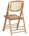 Lot de 4 chaises pliantes en bois de bambou marron TRENTOR_775195