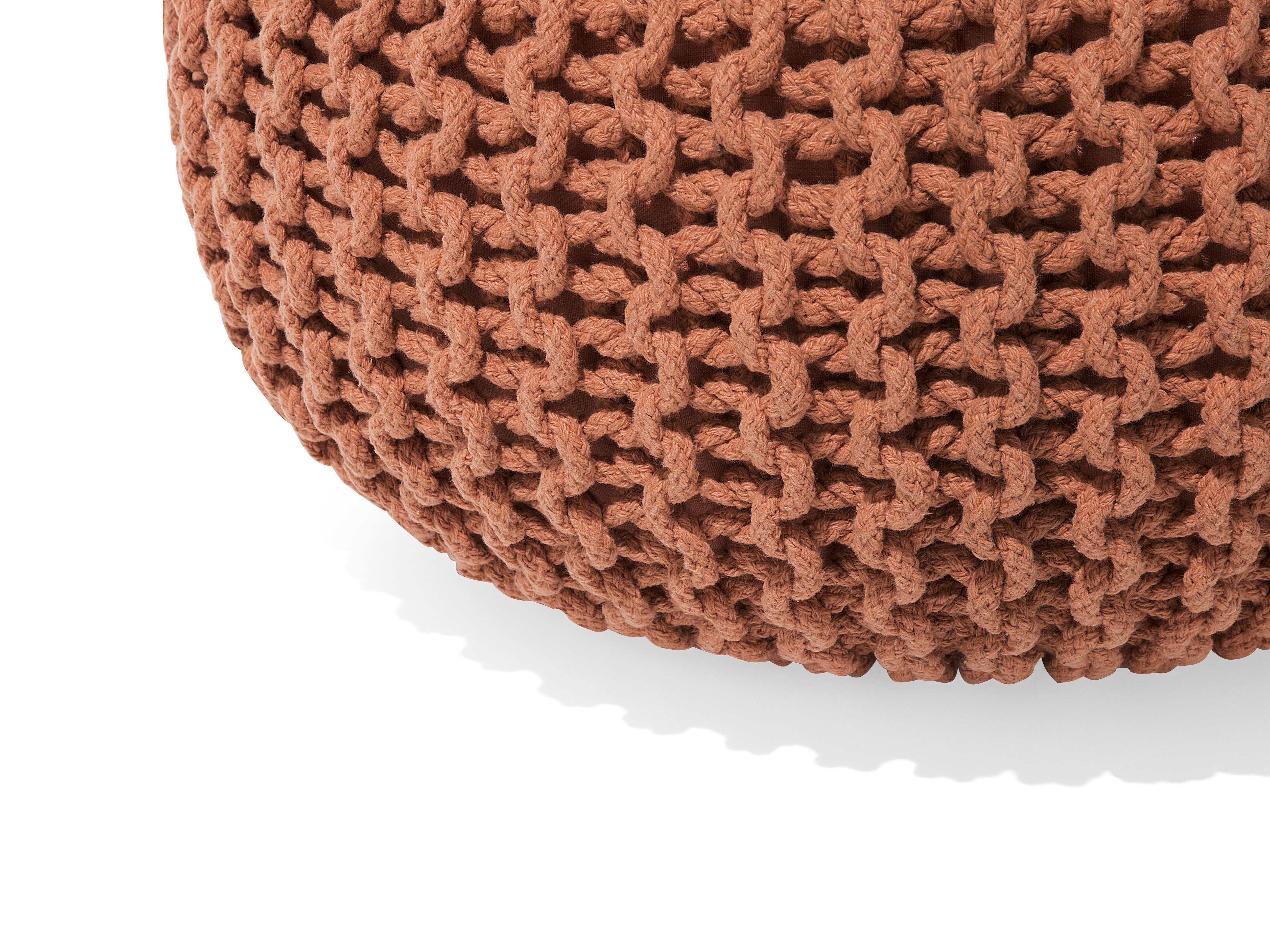 Puf 40 x 25 cm brązowy CONRAD