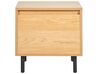 1 Drawer Bedside Table Light Wood NIKEA_874853