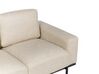 2-Sitzer Sofa Stoff cremefarben Lederoptik SOVIK_906245