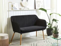 2-istuttava sohva samettinen musta TABY 2-istuttava sohva samettinen musta TABY