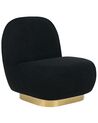 Boucle Armless Chair Black LOVIISA_899159