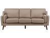 Sofa 3-osobowa tapicerowana brązowa LOKKA_893816