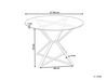 Okrúhly jedálenský stôl so sklenenou doskou ⌀ 105 cm strieborný BOSCO_850597