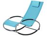 Chaise de jardin à bascule bleu turquoise CAMPO_689279