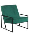 Sessel Samtstoff smaragdgrün / schwarz DELARY_891300