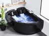 Right Hand Whirlpool Corner Bath with LED 1600 x 1130 mm Black PARADISO_780435