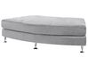 7 Seater Curved Modular Velvet Sofa Light Grey ROTUNDE_793619