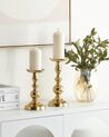 Set of 2 Metal Candle Holders Gold DIRIN_885421