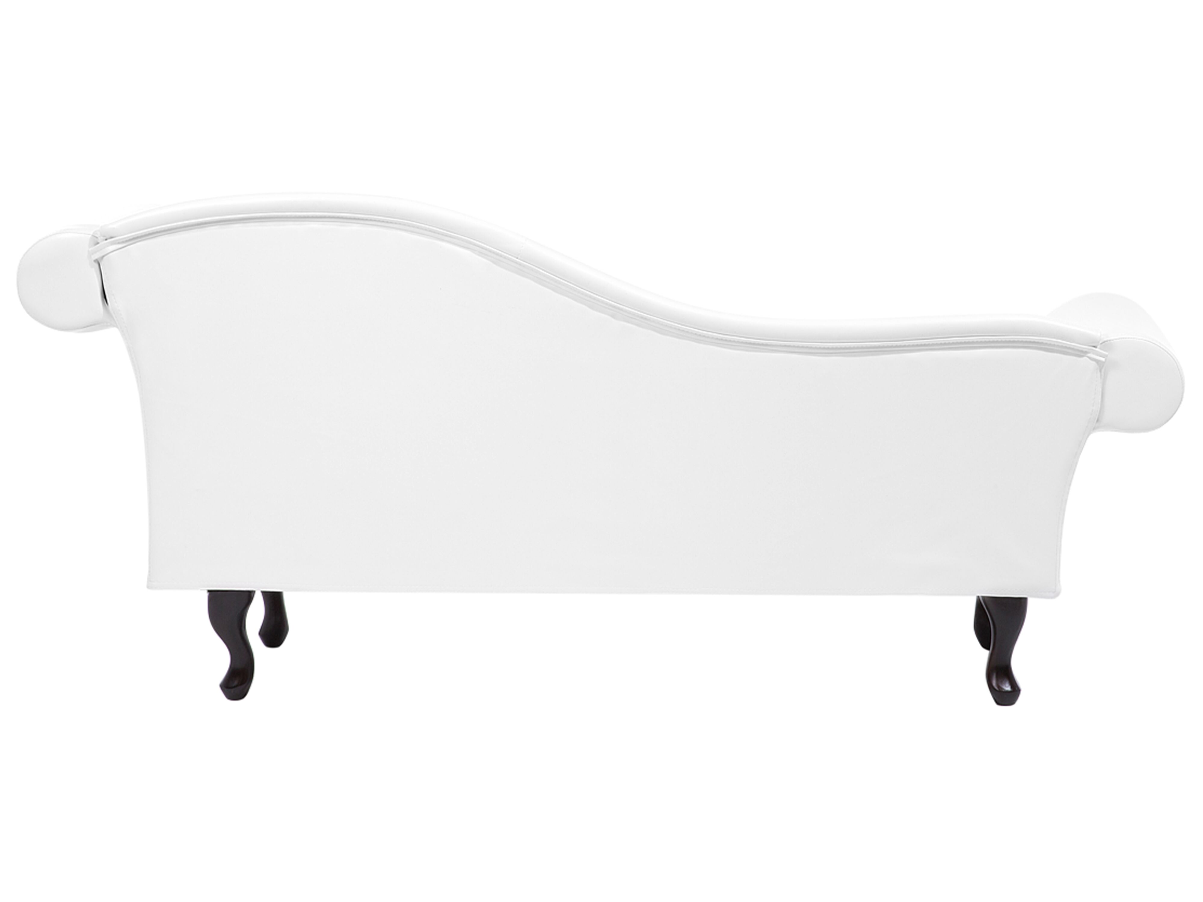 Right Hand Faux Leather Chaise Lounge White LATTES Beliani.co.uk