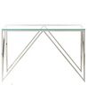 Tavolino consolle vetro temperato argento 120 x 40 cm WESO_824977