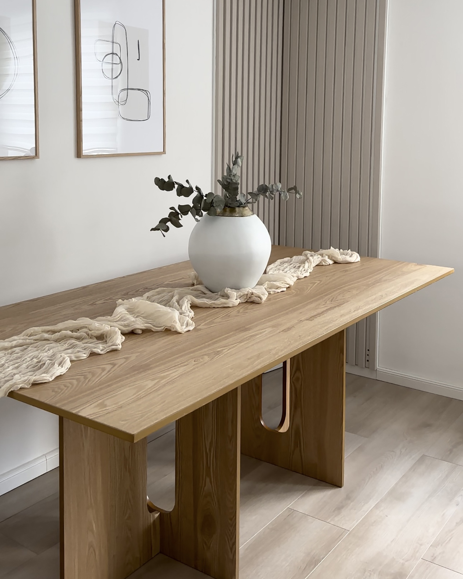 Dining Table 200 x 100 cm Light Wood CORAIL_916969