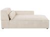 Chaise longue velluto beige sinistra HELLNAR_910801