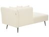 Right Hand Boucle Chaise Lounge White RIOM_883721