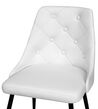 Set of 2 Dining Chairs Faux Leather White VALERIE_712775