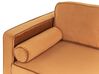 Chaise longue velluto arancione e oro sinistra MIRAMAS_848711