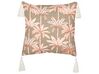 Conjunto de 2 almofadas decorativas com motivo de palmeira em algodão multicolor 45 x 45 cm MELOBESIA_893015