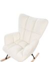 Boucle Rocking Chair White OULU_855480