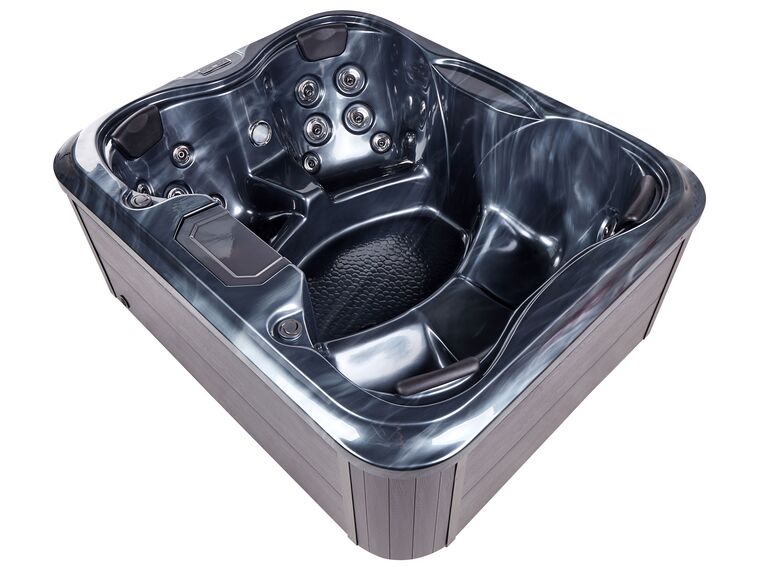 Square Hot Tub with LED Grey ARCELIA_825050