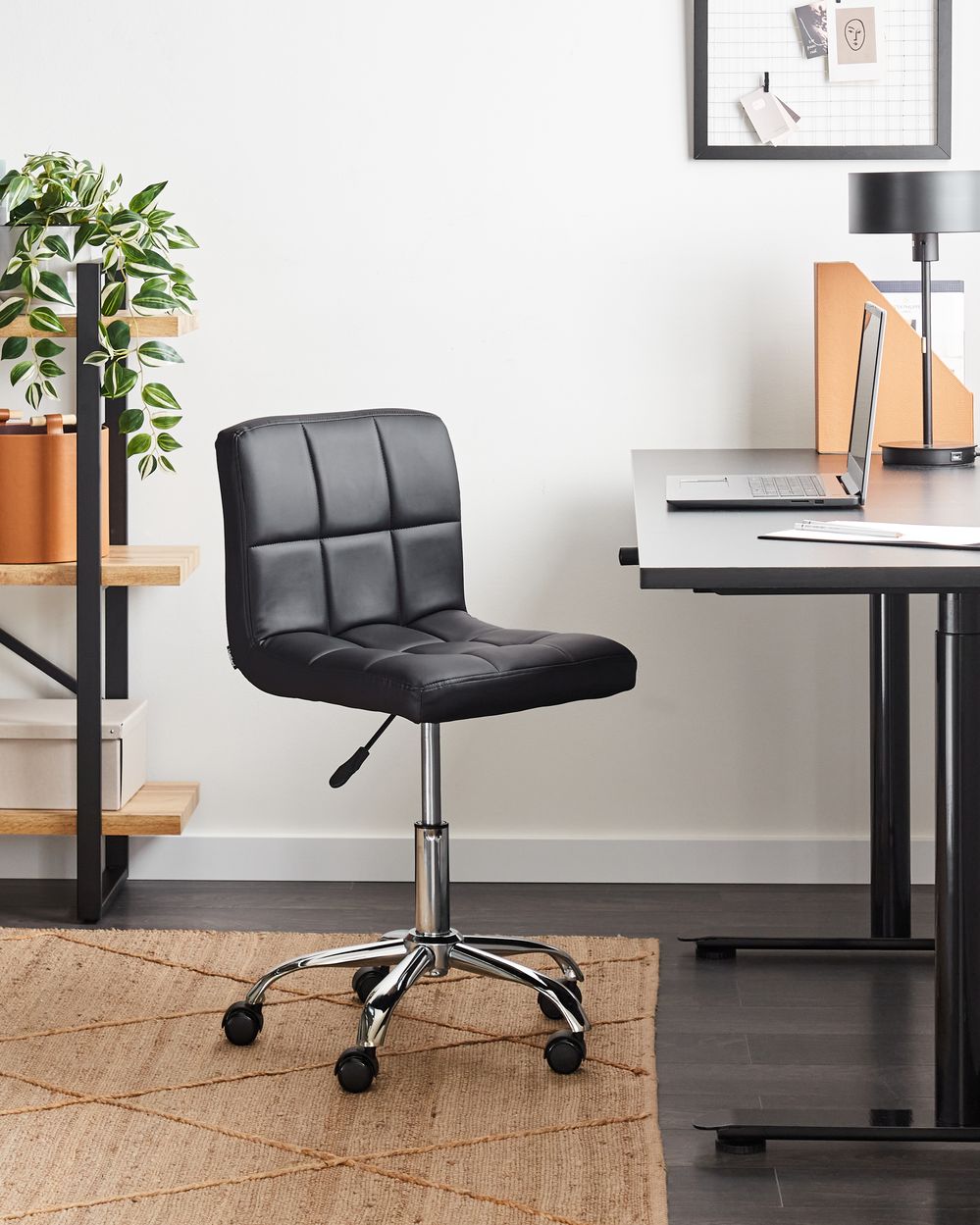 Armless fabric sales desk chair