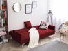 Kárpitozott kanapéágy - szövet kanapé - piros - LUCAN_768307