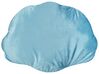 Poduszka dekoracyjna muszla welurowa 47 x 35 cm niebieska CONSOLIDA_889461