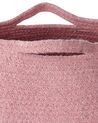 Textilkorb Baumwolle rosa 2er Set PANJGUR_846413