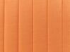 Fodskammel i ribbet orange velour 45 x 45 cm DAYTON_860630