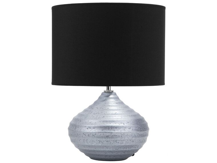 Ceramic Table Lamp Silver KUBAN_690534