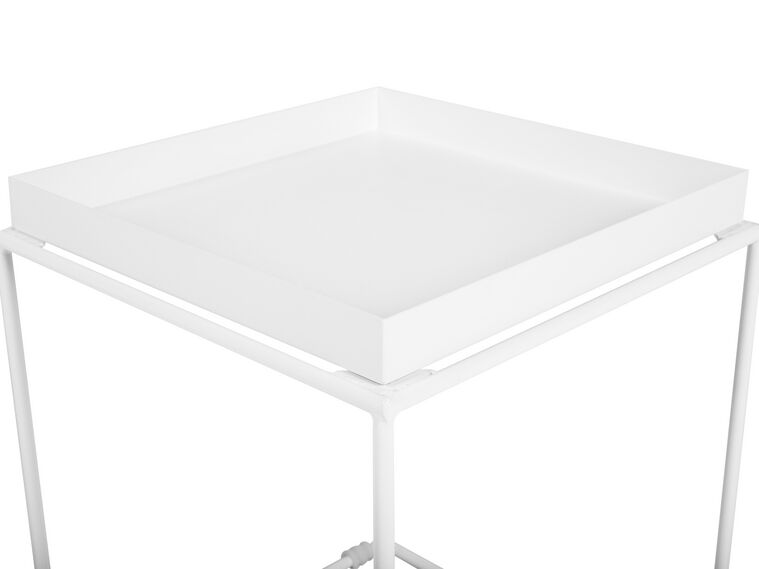 Metal Side Table White SAXON Beliani.co.uk