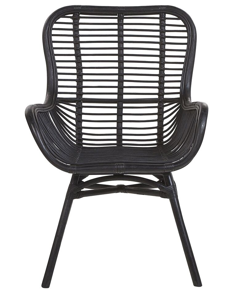 Rattan Accent Chair Black TOGO Beliani.co.uk