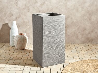 Blomsterpotte 40 x 40 x 77 cm fiberleire taupe DION