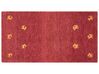 Tapis gabbeh en laine 80 x 150 cm rouge YARALI_856192