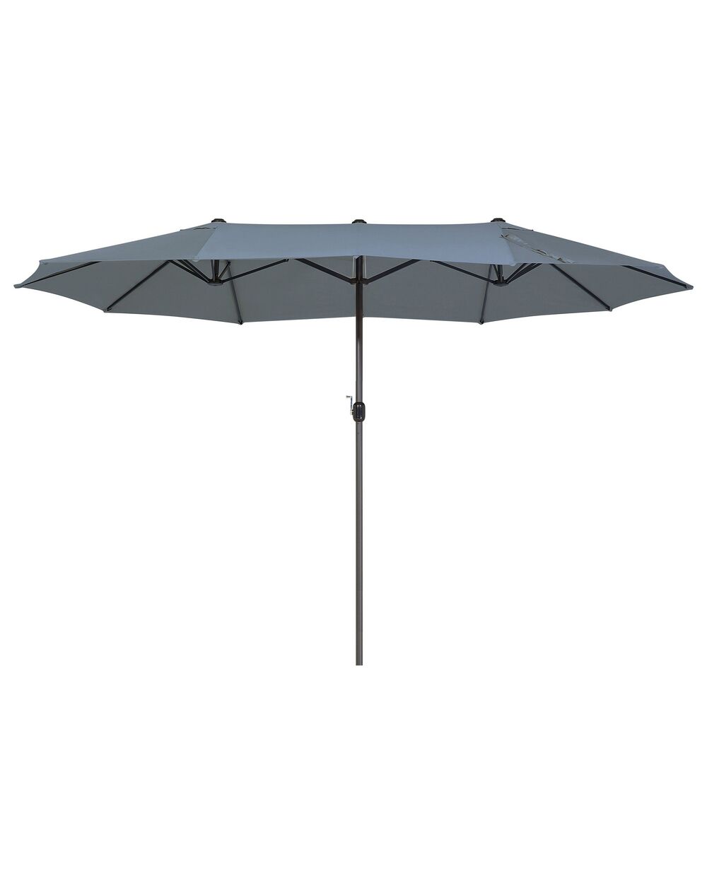 Grand parasol  XL  avec toile gris anthracite 270 x 460 cm  Grand parasol  XL  avec toile gris anthracite 270 x 460 cm