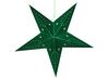 Sada 2 závěsných sametových hvězd s LED 45 cm zelené MOTTI_835543