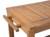 Zestaw ogrodowy drewniany stół i 6 krzeseł z wózkiem SASSARI_691894