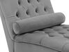 Chaise longue in velluto color grigio chiaro MURET_750610