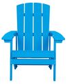 Trädgårdsstol med fotpall blå ADIRONDACK_809436