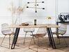 Jedálenský stôl 180 x 90 cm svetlé drevo/čierna GRAHAM_755615