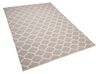 Outdoor Teppich beige 140 x 200 cm marokkanisches Muster zweiseitig Kurzflor AKSU_733630