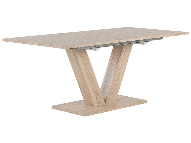 Table extensible bois clair 140/180 x 90 cm LIXA_729290