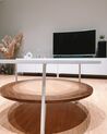 Tavolino da caffè legno chiaro e bianco ⌀ 80 cm CHICO_905166