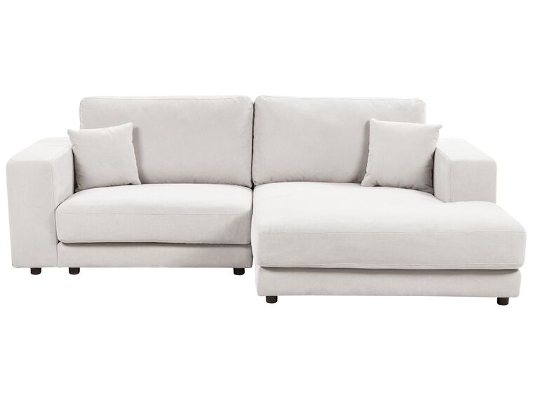 Left Hand 3 Seater Corner Sofa White LOFOTEN _900419